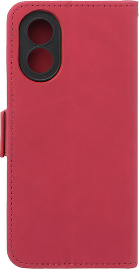 Oppo Book Synthetic Leather / Plastic / Silicone Red (Oppo A58 4G)