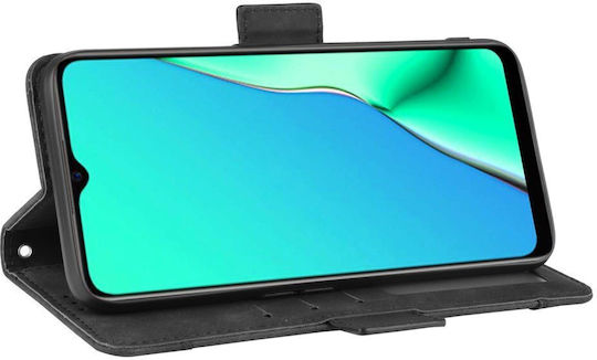 Oppo Buchen Sie Synthetisches Leder / Kunststoff / Silikon Schwarz (Oppo A9 2020, Oppo A5 2020)