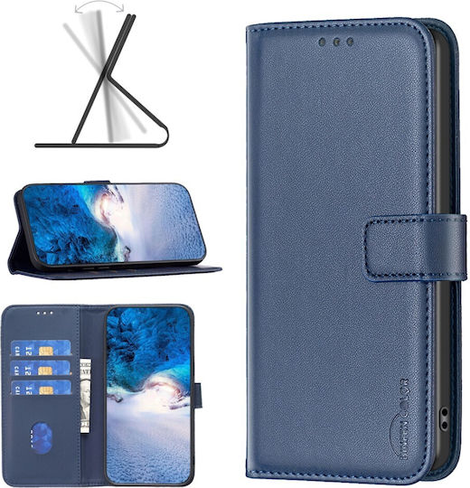Binfen Wallet Case Synthetic Leather 0.3mm Blue for Galaxy A25 5G