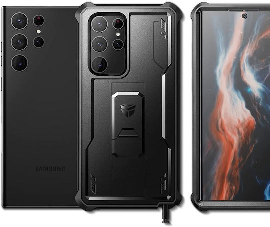 Dexnor 360 Full Cover Set cu Geam Negru (Galaxy S22 Ultra 5G)