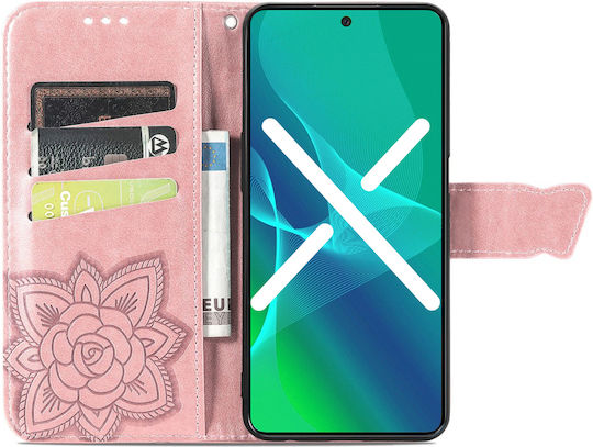 Oppo Butterfly Book Δερματίνης / Πλαστικό / Σιλικόνης Ροζ (Oppo A38 4G, Oppo)