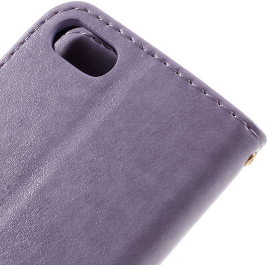 Erbord Book Piele artificială / Plastic / Silicon Violet (iPhone 8/7)