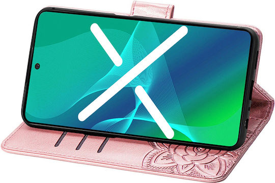 Oppo Butterfly Book Δερματίνης / Πλαστικό / Σιλικόνης Ροζ (Oppo A38 4G, Oppo)