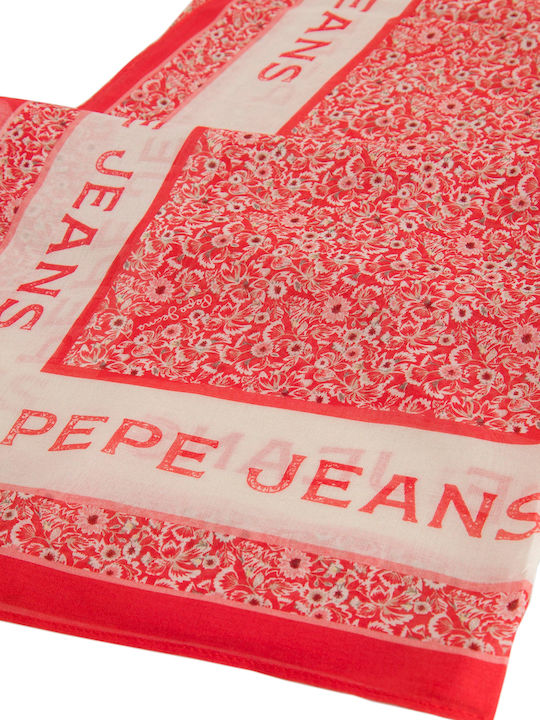 Pepe Jeans Vianda Γυναικείο Φουλάρι Κόκκινο