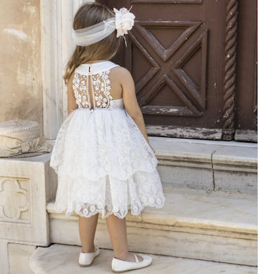 Baby Bloom Ecru Lace Baptism Dress