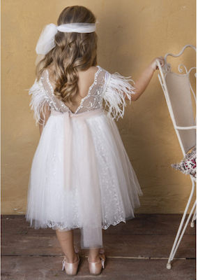 Baby Bloom Ecru Lace Baptism Dress