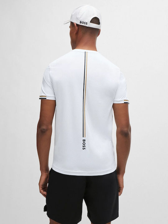 Hugo Boss Jersey T-shirt Bărbătesc cu Mânecă Scurtă Alb