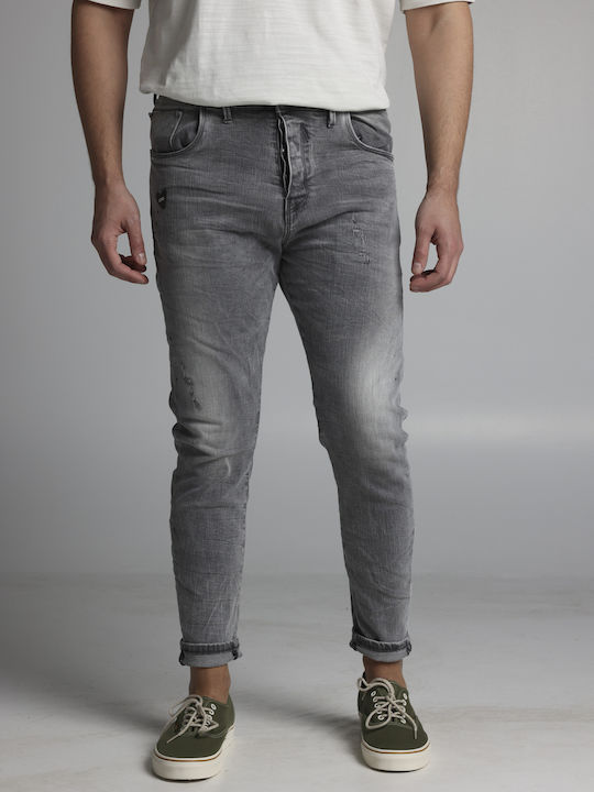 Men's Jeans Pants Elastic Grey