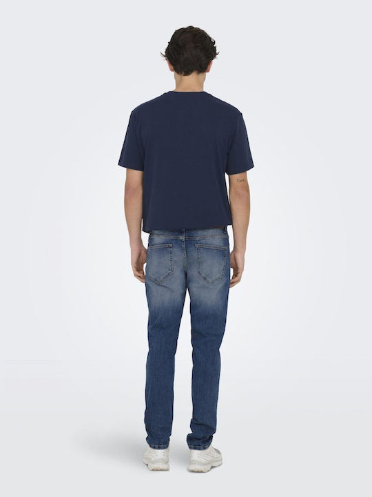 Only & Sons Pantaloni de Bărbați din Jean în Croială Slim Blue