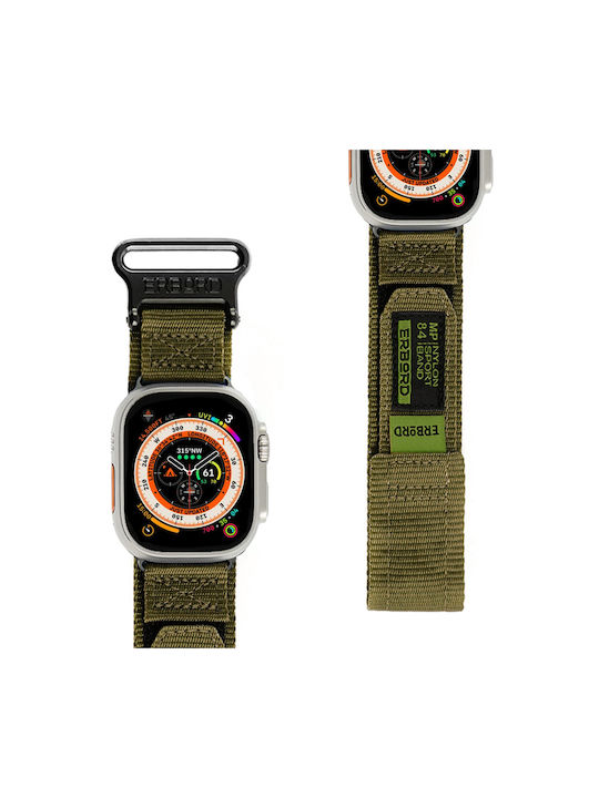 Erbord Каишка Кожа Зелен (Apple Watch 1/2/3/4/5/4/5/6/7/8/SE/ULTRA)