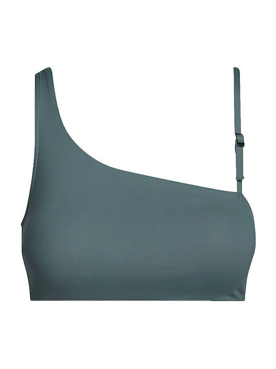 Set Bikini Με Έναν Ώμο Χακί
