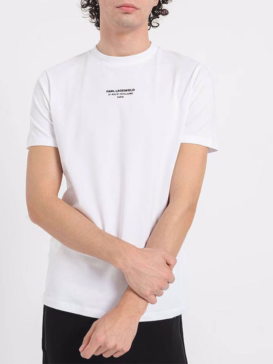 Karl Lagerfeld Men's Short Sleeve Blouse White