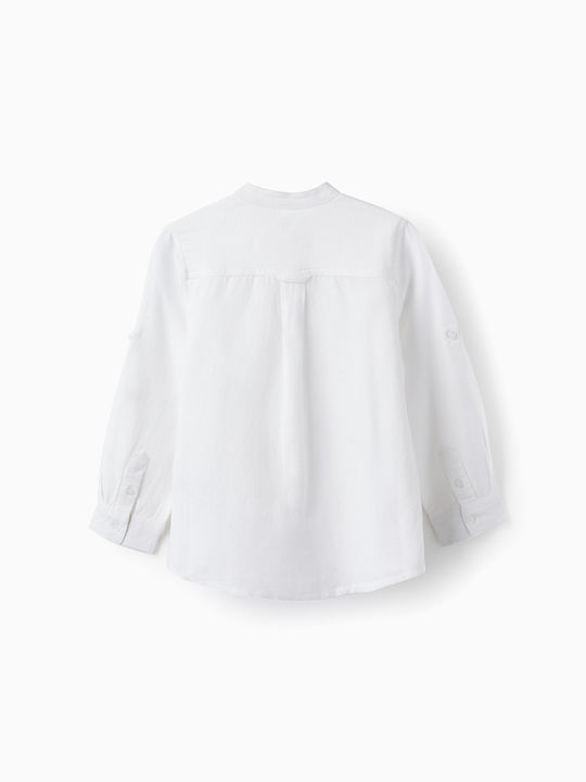 Zippy Kids Linen Shirt White