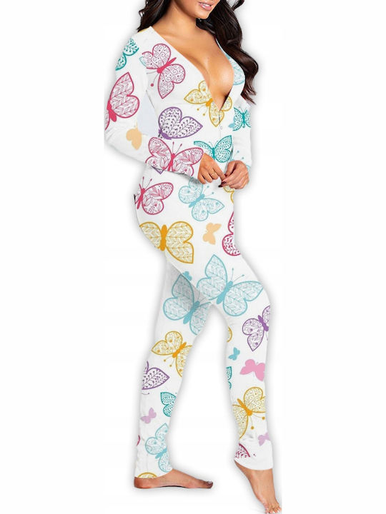 Winter Women's Onesie Pyjama White
