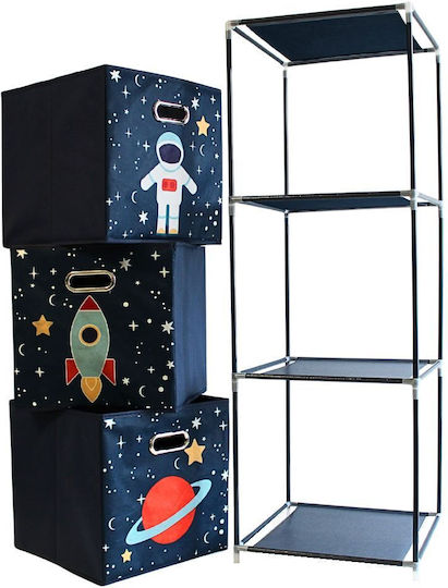 Koopman Toy Storage System made of Plastic Blue 35x35x102cm 1pcs