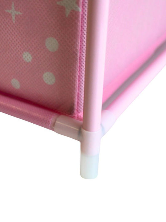 Koopman Spielzeug Aufbewahrungssystem aus Stoff Rosa 68x35x70cm 1Stück