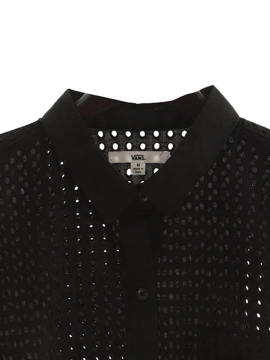 Vans Women's Polka Dot Short Sleeve Shirt Black (Black)