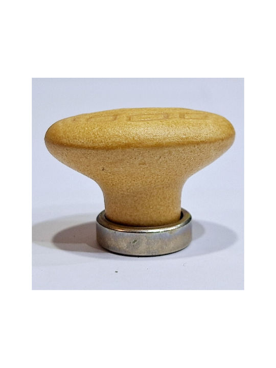 Premier Kids Knob Furniture made of Zamak & Porcelain & Metallic in Yellow Color 35mm (Center Distance 25mm) 11781-000-ARG1 1pcs