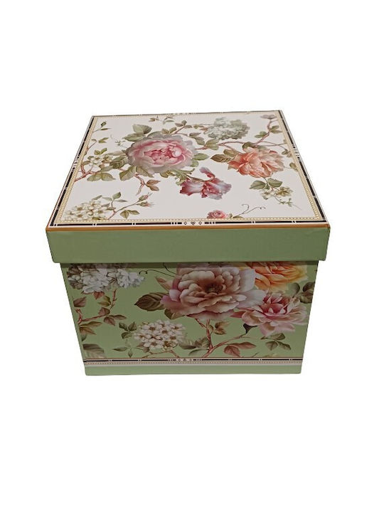 Karvounis Green Yellow Flowers Set of Cups Tea Porcelain Green 2pcs