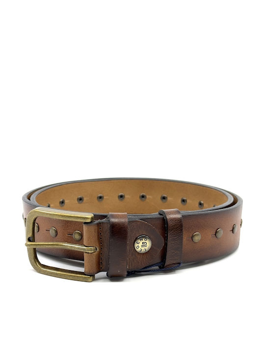 Men's Belt Leather Tabac Brown