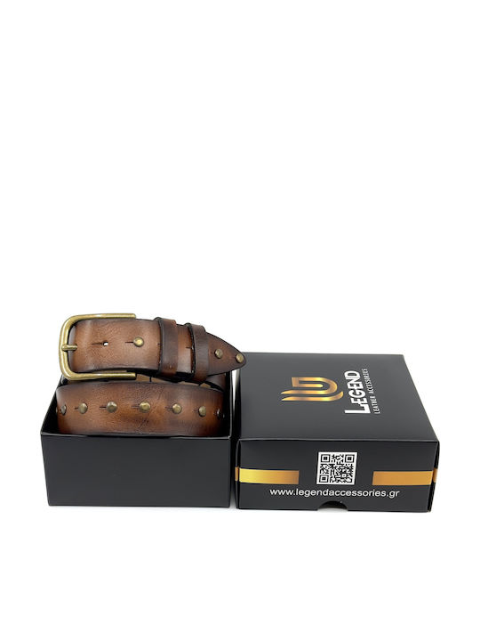 Men's Belt Leather Tabac Brown