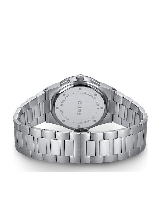 Cluse Vigoureux Damen Uhr Chronograph mit Silber Metallarmband