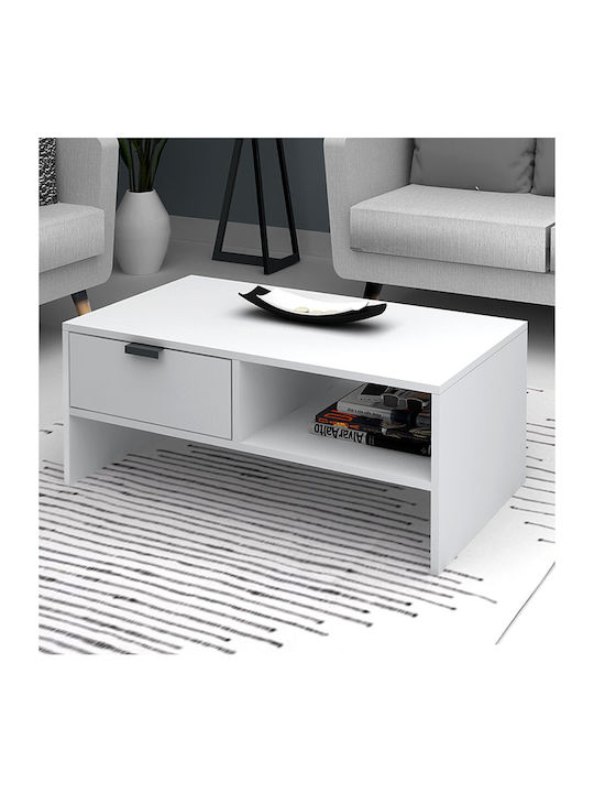 Rectangular Coffee Table Galaxy White L100xW50xH42cm