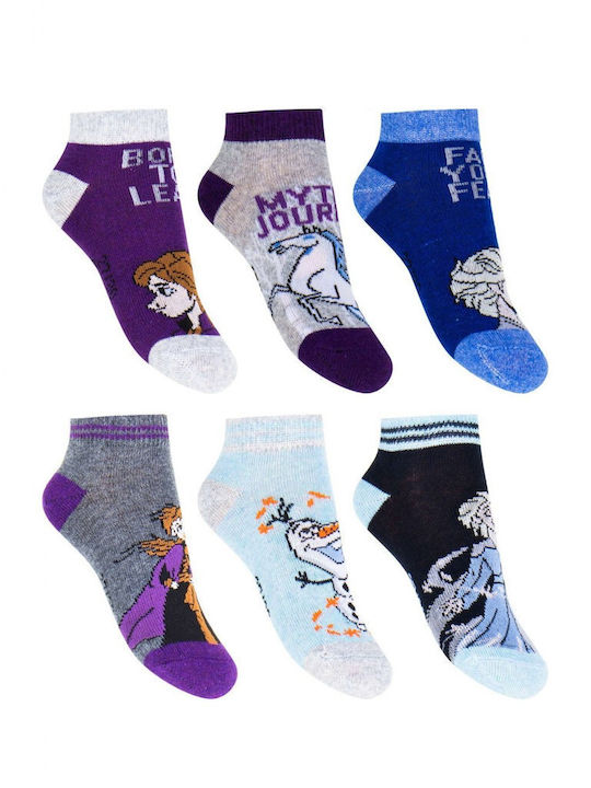 Frozen Παιδικές Κάλτσες Multicolor 6 Ζευγάρια