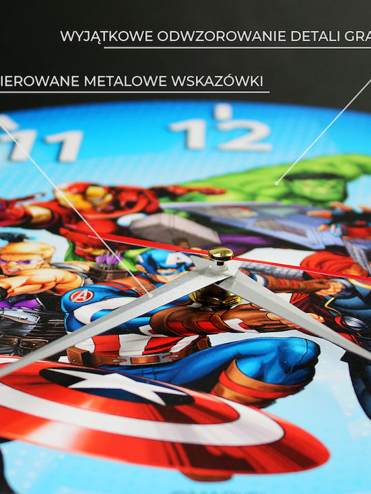 Marvel Ceas de Perete pentru Copii Metalic 30.5εκ. Marvel Ceas de Perete pentru Copii Metalic 30.5εκ.