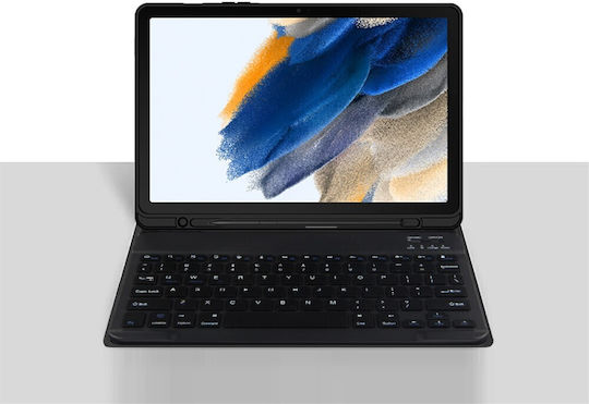 Flip Cover cu Tastatură în Engleză SUA Neagră Samsung Galaxy Tab A8 10.5