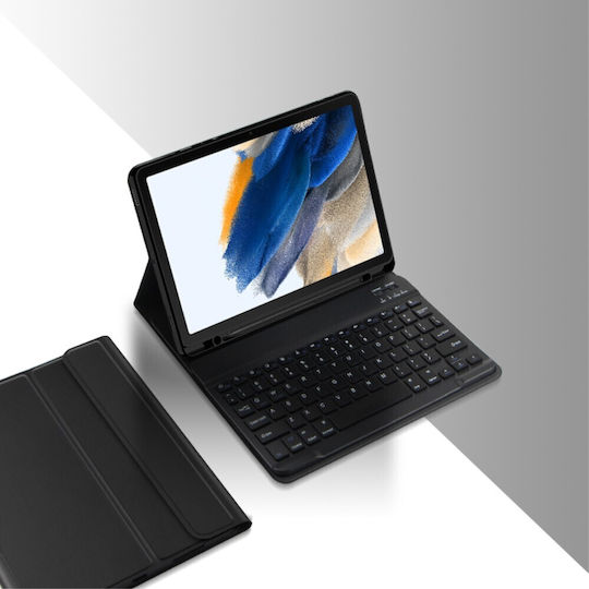 Flip Cover cu Tastatură în Engleză SUA Neagră Samsung Galaxy Tab A8 10.5