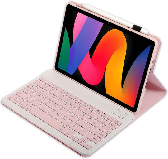 Флип капак с Клавиатура в Английски език САЩ Розов (Xiaomi Redmi Pad SE)