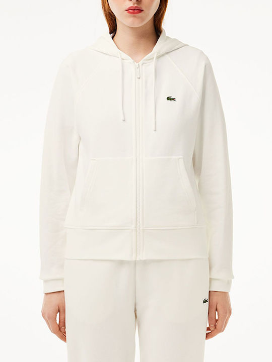 Lacoste Women's Hooded Cardigan OFFWHITE