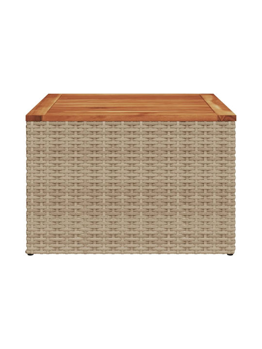 Sitting Room Table for Small Outdoor Spaces Beige 55x55x37cm