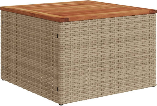 Garten- und Terrassentisch für kleine Räume Beigefarbene 55x55x37cm