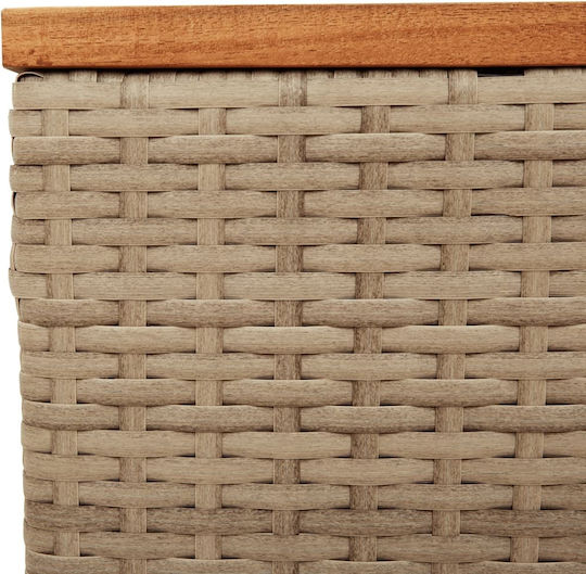 Garten- und Terrassentisch für kleine Räume Beigefarbene 55x55x37cm