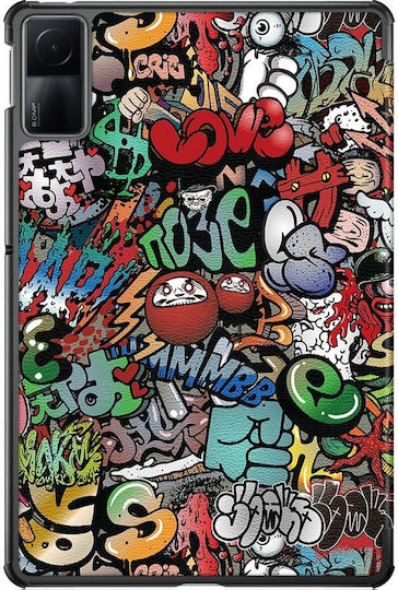 Graffiti Flip Cover Rezistentă Multicoloa (Xiaomi Redmi Pad SE)