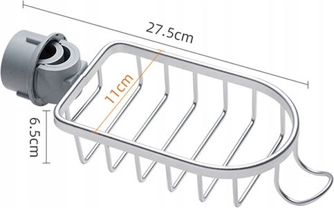 Sponge Holder Made of Gray Stainless Steel
