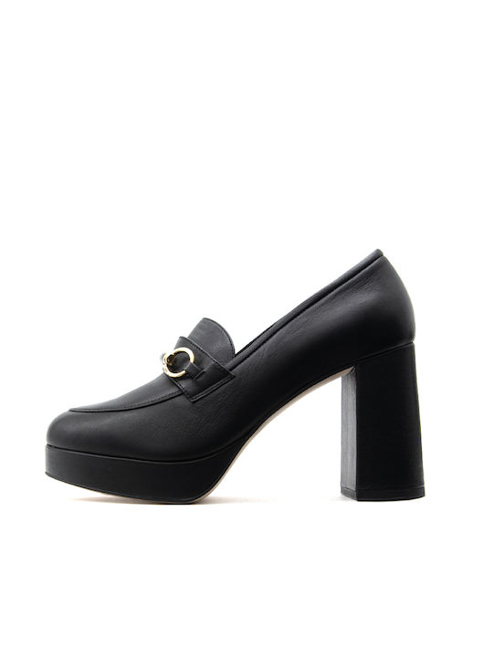 Fardoulis Leather Black High Heels