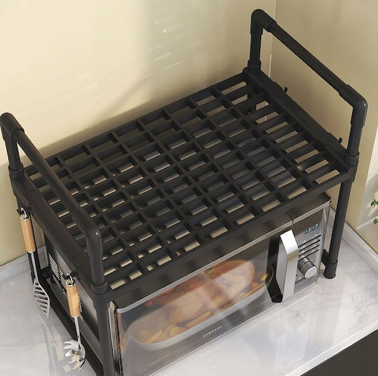 Metal Microwave Oven Stand 48x32x49cm Black Metal Microwave Oven Stand 48x32x49cm Black