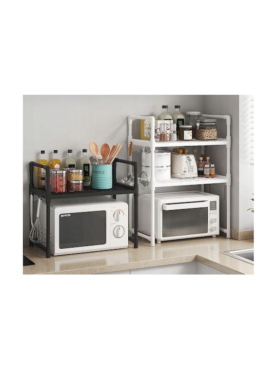 Βάση για Φούρνο Μικροκυμάτων Μεταλλική 48x32x49εκ. Μαύρη