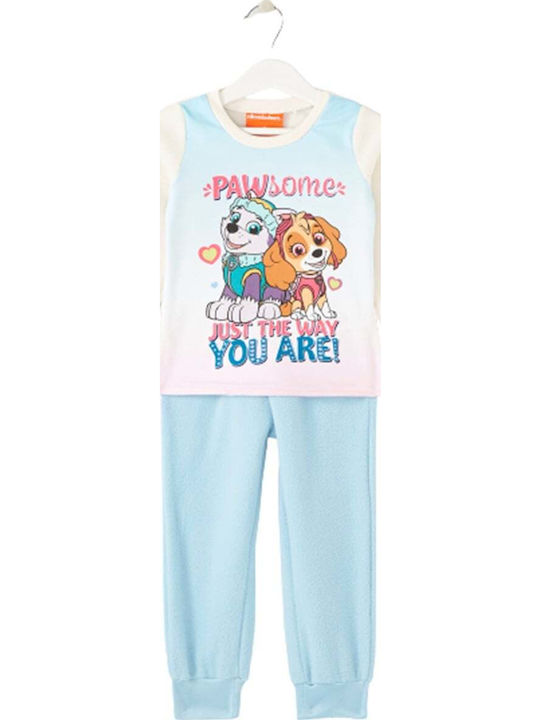 Peppa Pig Παιδική Πιτζάμα Χειμωνιάτικη Fleece Γαλάζια
