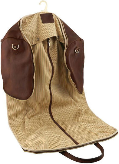 Tuscany Leather Antigua Σακ Βουαγιάζ Καφέ Σκούρο από Δέρμα