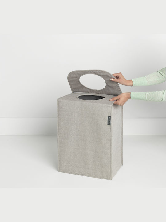 Brabantia Καλάθι Απλύτων Υφασμάτινο 55lt με Καπάκι 40.5x29.5x54cm Γκρι