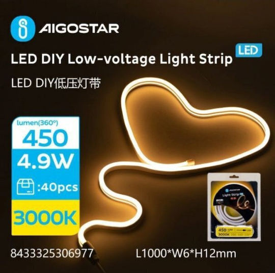 LED Strip USB 5V Warm White Light 1m with Power Supply