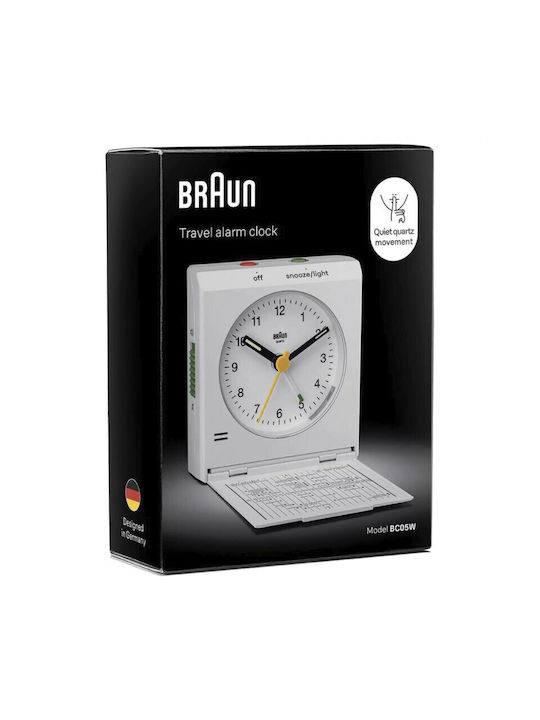 Braun Tischuhr mit Wecker Braun 67705