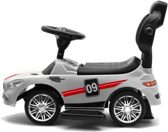 BabyMix Racer Up Mașină Ride On Cu Mâner Pentru Părinți Pentru 12+ Luni Albă