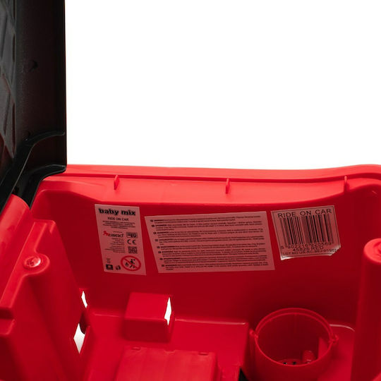 BabyMix Pompier Mașină Ride On Cu Mâner Pentru Părinți Pentru 12+ Luni Roșie
