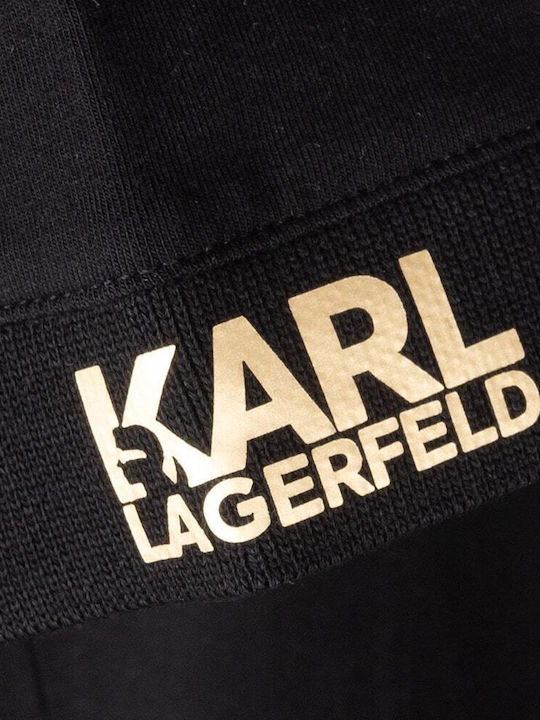 Karl Lagerfeld Bluza Bărbătească cu Mânecă Scurtă Polo Neagră