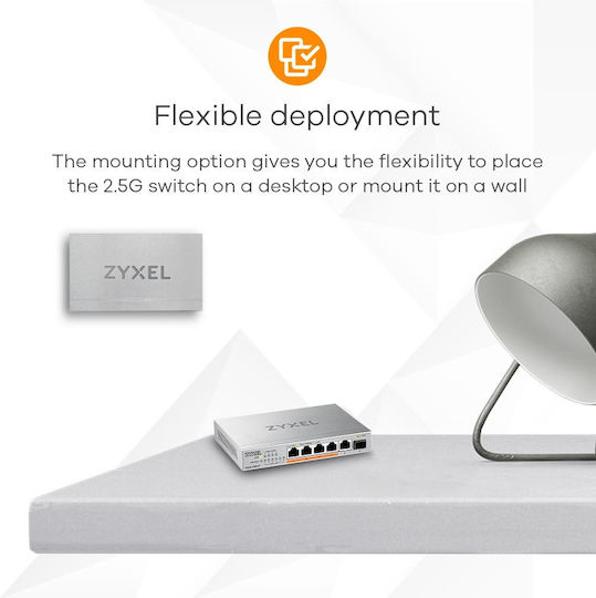 Zyxel XMG-105HP Unmanaged L2 PoE+ Switch with 5 Ethernet Ports